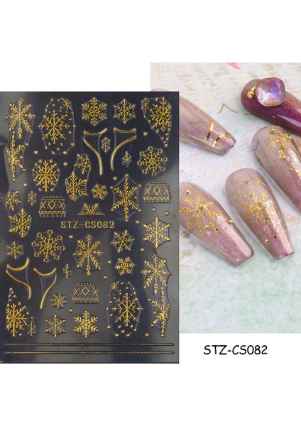 Noel Tırnak Çıkartmalar Penguen Noel Baba Elk Ağacı Geyik Ayılar Sevimli Karikatür Kaydırıcılar Beyaz Kar Taneleri Çıkartmaları Dövmeler (Yurt Dışından) indirimleri