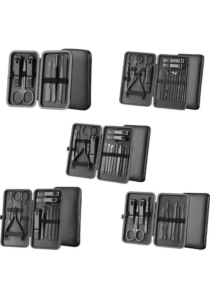 Manikür Seti Ev Kulak Kaşık Aşınmaya Dayanıklı Hafif Tırnak Kesiciler Çok Fonksiyonlu Makas Seti ile Saklama Kutusu Ev (Yurt Dışından)