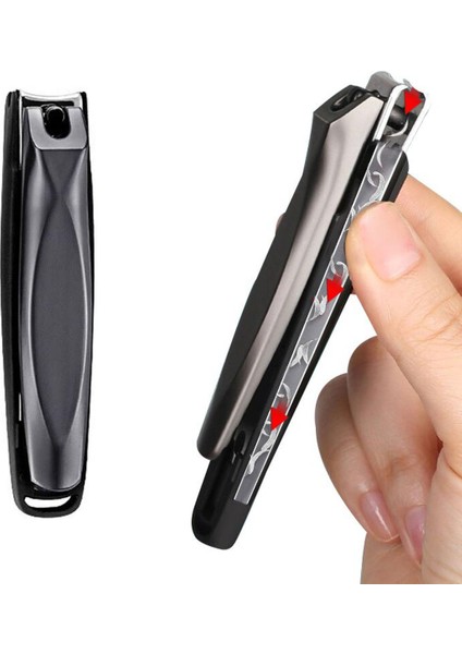 Paslanmaz Çelik Tırnak Makası Kesici Giyotin Manikür Makası Kalın Sert Ayak Tırnağı Anti-Sıçrama Tırnak Pedikür Araçları (Yurt Dışından)