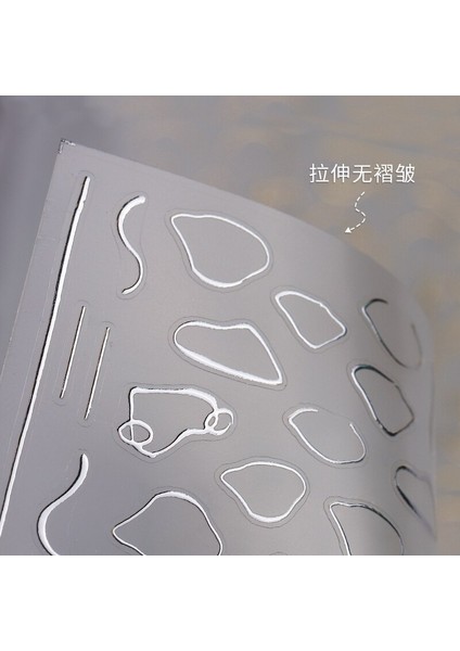 Lazer Yaldız Düzensiz Çizgi Desen Nail Art Süslemeleri Altın Manikür Tırnak Su Geçirmez Çıkartmalar Lehçe Çıkartmalar (Yurt Dışından) indirimleri