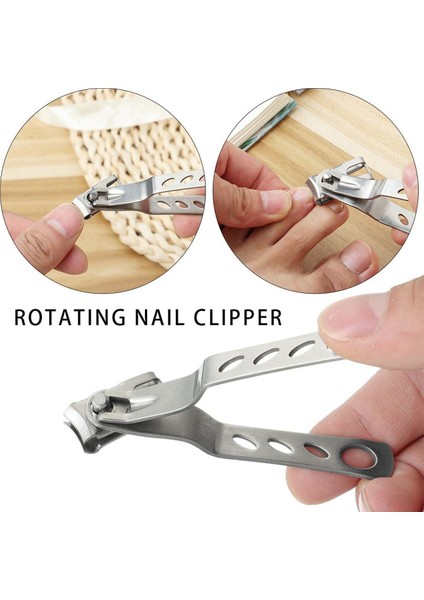 Tırnak Ayak Makası Kesici Giyotin Döner Tırnak Makası Paslanmaz Çelik Gümüş Tırnak Törpüsü Yeni Pratik Manikür Pedikür Araçları (Yurt Dışından)
