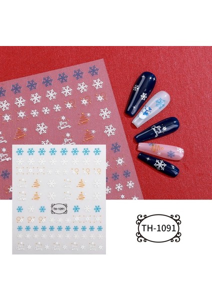 3D Merry Christmas Nail Art Çıkartmaları Çıkartmalar Noel Baba Çorap Kardan Adam Ağacı Kar Tanesi Çiçek Çivi Manikür Aracı (Yurt Dışından) fiyatları