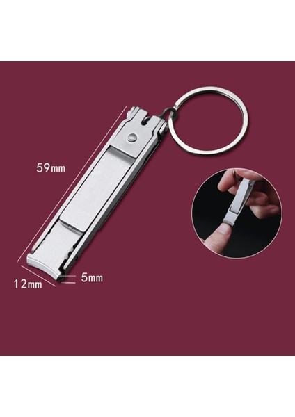 Çok Fonksiyonlu Ultra-Ince Taşınabilir Çelik Tırnak Ayak Kesici Giyotin Makas Manikür Pedikür Aracı Tırnak (Yurt Dışından)