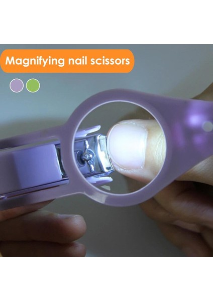 Yüksek Kaliteli LED Işık Büyüteç Tırnak Makası Taşınabilir Katlanabilir Sıçramaya Dayanıklı Ev Pratik Çok Fonksiyonlu Tırnak Makası (Yurt Dışından)