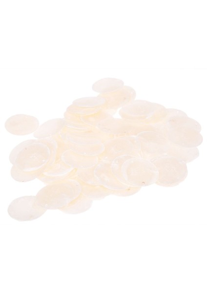 Quanbu Plaka Boncuk 100X Sedef Inci Kabuk Yuvarlak 35MM Beyaz (Yurt Dışından) modelleri