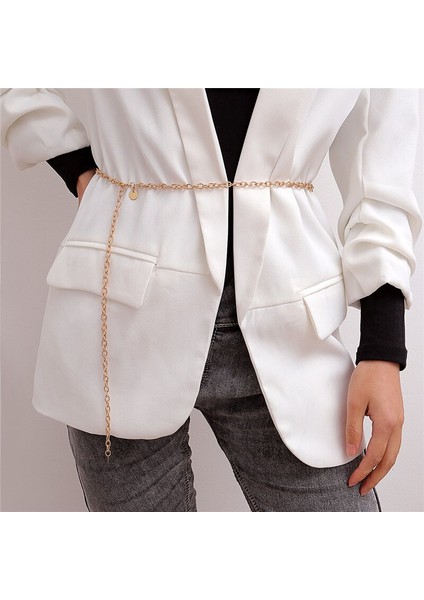 Kadın Ince Zincir Kadın Altın Gümüş Bel Vücut Küçük Elbise Zincir Kemer Bayanlar Püskül Payetler Metal Kemer Ketting Riem W3 (Yurt Dışından) modelleri