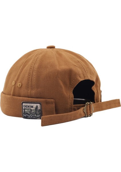 Erkekler Kadınlar Retro Kubbe Kavun Brimless Bere Kap Uni Takke Denizci Pamuk Mekanik Trendy Renk Elastik Paneller Docker Şapka (Yurt Dışından)