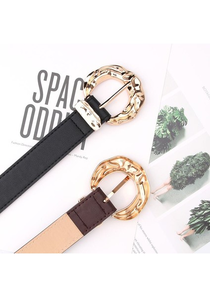 Kadın Moda Büyük Halka Daire Metal Tokalı Kemer Vahşi Kemer Bayanlar Eğlence Elbise Kot Için Geniş Deri Sapanlar Kemerler (Yurt Dışından) indirimleri