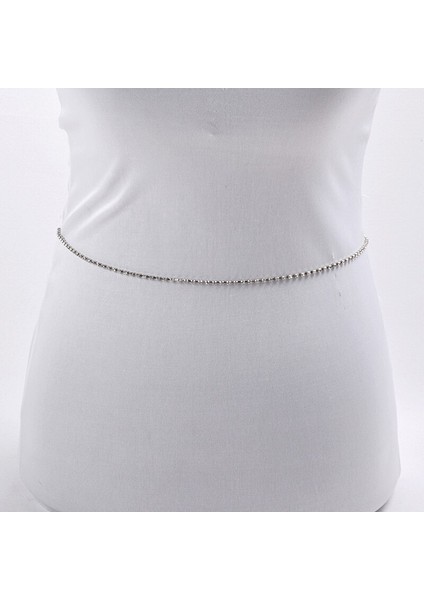 Parlak Kristal Taille Zincir Şerit Goud Kleur Rhinestone Kalp Vrouwen Riem Vintage Charm Vücut Zinciri (Yurt Dışından)