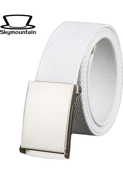 Skymountain Örgülü Kemer Esnek Kanvas Geniş Metal Tokalı Pantolon Kemeri (Yurt Dışından) fiyatları