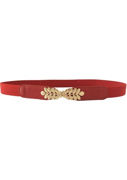 Bladeren Gesp Vrouwen Riem Elastische Dames Riem Voor Jurk Dunne Shiny Skinny Leer Wit Zwart Blauw Vrouwelijke Riem Pasek Damski (Yurt Dışından)