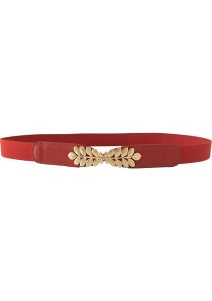 Bladeren Gesp Vrouwen Riem Elastische Dames Riem Voor Jurk Dunne Shiny Skinny Leer Wit Zwart Blauw Vrouwelijke Riem Pasek Damski (Yurt Dışından) fiyatları