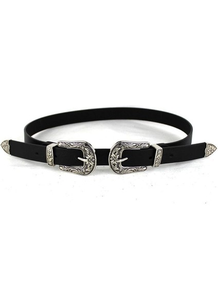 Nieuwe Modu Vrouwen Bayan Moda Vintage Metalen Boho Lederen Dubbele Gesp Taille Riem Tailleband (Yurt Dışından) modelleri