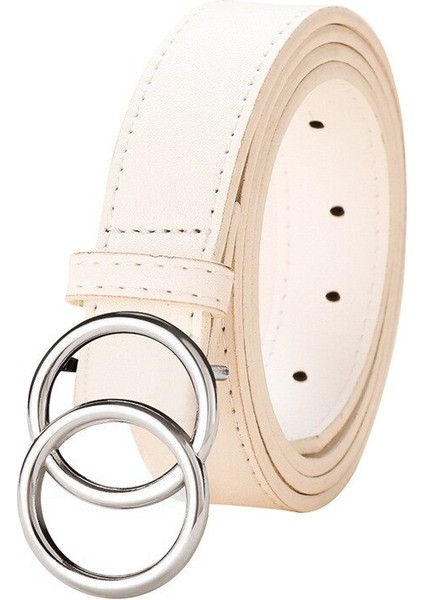 2020 Yeni Moda Kadın Kemeri Elmas Çivili Snap Düğmesi Basit Moda Dekoratif Kot Çift Halka Tokalı Kemer (Yurt Dışından) modelleri