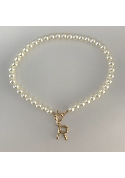 Kadınlar Için Simüle Inci Kolye Bildirimi Takı Adı Altın Renk Bambu Ingilizce Ilk Harf Kolye Geçiş Chian (Yurt Dışından) fiyatları