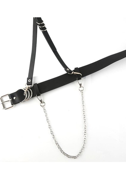 Hip Hop Rock Punk Riem Voor Vrouwen Moda Verstelbare Metalen Taille Ketting Gotische Stijl Lederen Tailleband Voor Jeans Broek Aksesuarları (Yurt Dışından)