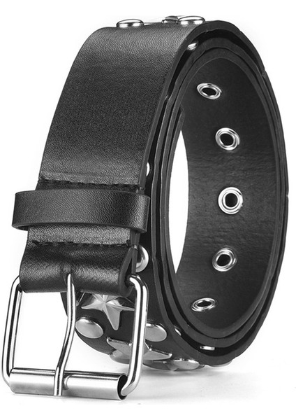 Punk Perçin Kaya Pin Toka ile Yıldız Boncuk Pu Deri Kemer Kadın Erkek Için Çivili Kemer Elbise Kot Ceinture Femme (Yurt Dışından) indirimleri