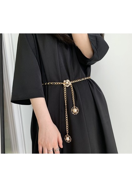 Metal Bel Zinciri Lüks Moda Yüksek Kalite Yeni Inci Kakma Dekoratif Kazak Etek Kot Kadın Bel Kemeri Zincir Kayışı (Yurt Dışından) fırsatları