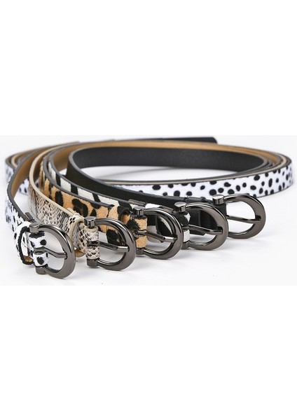 Kadın Leopar Kemer Yılan Derisi Zebra Baskı Ince At Kılı Kemer Pu Deri Pin Metal Toka Bayan Kemerler (Yurt Dışından) modelleri