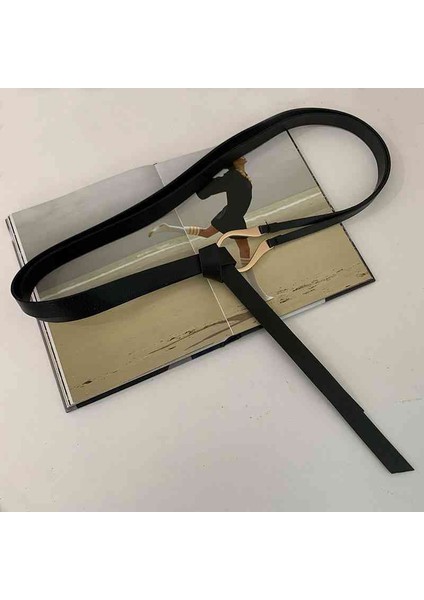 Goud U Vorm Gesp Riem Vrouwen Pu Lederen Riem Zwarte Knoop Lange Wiastband Voor Vrouwelijke Jas Aksesuarları (Yurt Dışından) fırsatları
