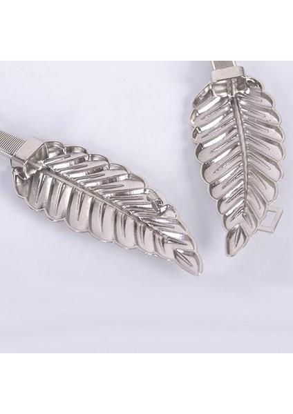 Kadın Yaprak Tasarım Vintage Stil Kemer Elastik Toka Metal Bel Femme Kemer (Yurt Dışından) indirimleri