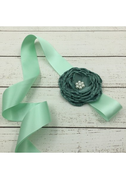Prenses Çiçek Kemer Inci Elbise Kemerleri Kadınlar Için Yetişkin Bayan Kız Kemer Çiçek Hairband Hamile Kadınlar Fotoğraf Aksesuarları Sahne (Yurt Dışından) fırsatları
