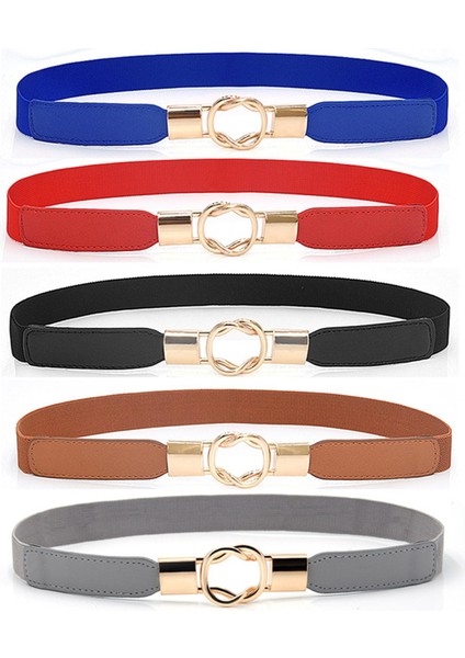 Elastische Riemen Voor Vrouwen Gesp Riemen Vrouwelijke Hoge Kwaliteit Vrouwen Mode Riemen Jurk Dunne Riem Tailleband Stretch Gebreide Çok Renkli (Yurt Dışından) modelleri