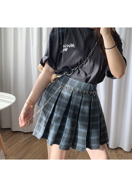 Punk Içi Boş Kalp Bel Zinciri Kadınlar Için Çift Katmanlı Zincir Kemer Altın Gümüş Renk Kemer Kısa Etek Dekoratif Kemer (Yurt Dışından) fırsatları