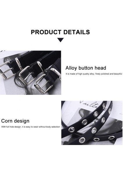 Vrouwen Lederen Riem Metal Bandjes Mannen Vrouwen Punk Hardware Jeans Vrouwelijke Taille Riem Imitatie Naald Gesp Vier Verschillende Ketens (Yurt Dışından) fırsatları