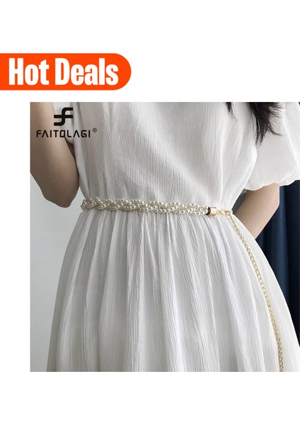 Dokuma Inciler Bel Zincir Kemer Kadın Metal Altın Renk Kemer Basit Kore Tarzı Zincir Kemer Kazak Elbise Dekorasyon Zincir Kemer (Yurt Dışından) fiyatları