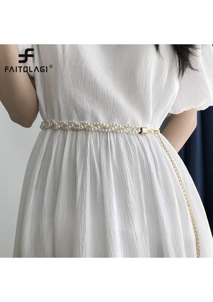 Dokuma Inciler Bel Zincir Kemer Kadın Metal Altın Renk Kemer Basit Kore Tarzı Zincir Kemer Kazak Elbise Dekorasyon Zincir Kemer (Yurt Dışından) modelleri