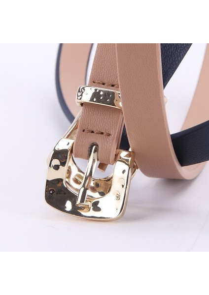 Goowaıl Moda Kadın Kemeri Düz Renk Klasik Ince Sıska Bel Kemeri Yüksek Kaliteli Alaşım Toka Tasarım Konfeksiyon Aksesuarları (Yurt Dışından) modelleri