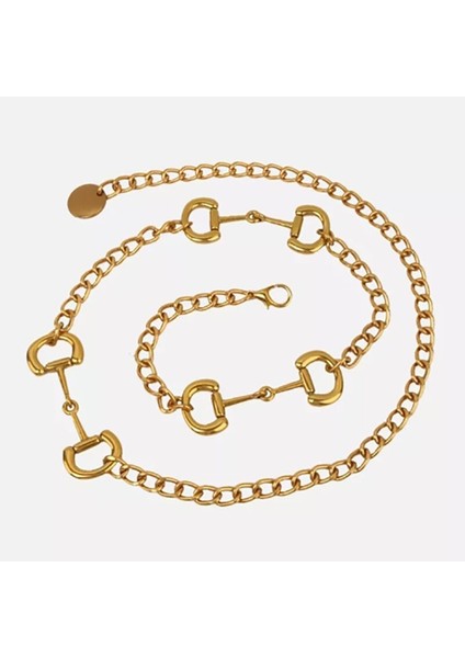 Mymc Horsebit Metal Ketting Riem Kilit Askı Taille Ketting Lichaam Jurk Mini Mod Vrouw Decoratieve Jurk Aksesuarları (Yurt Dışından) fırsatları