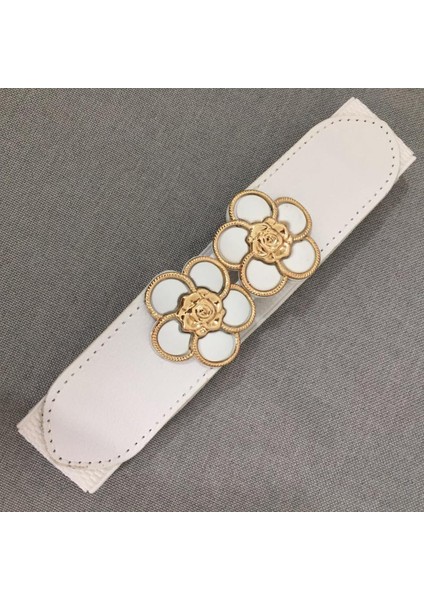Moda Tatlı Çiçek Toka Kuşak Bayanlar Elastik Rahat Kemer Kız Elbise Kazak Gömlek Dekorasyon Kemer Kadın Korse Kemer (Yurt Dışından)