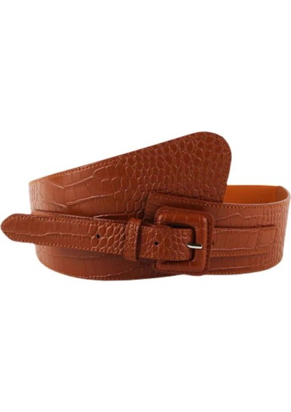 2022 Dames Riem Krokodil Patroon Pu Leer Brede Riem Jas Jurk Jas Korse Moda Lüks Tasarımcısı Merk Riemen Voor Vrouwen (Yurt Dışından)