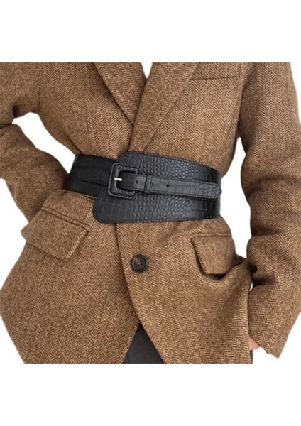2022 Dames Riem Krokodil Patroon Pu Leer Brede Riem Jas Jurk Jas Korse Moda Lüks Tasarımcısı Merk Riemen Voor Vrouwen (Yurt Dışından) indirimleri