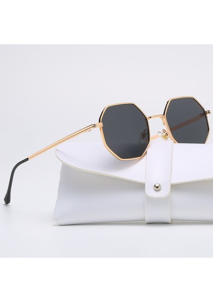 Poligon Metal Güneş Gözlüğü Vintage Çerçeve Kadın Güneş Gözlüğü Erkekler Lüks Marka Tasarım Güneş Gözlüğü Kadın Ayna Gafas De Sol UV400 (Yurt Dışından) fiyatları