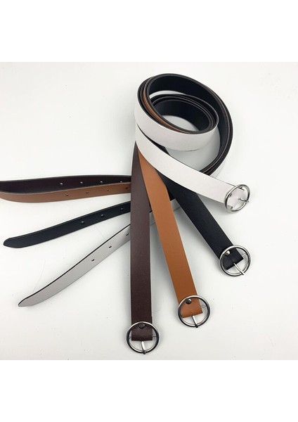 Lederen Riem Vrouwen Klassieke Retro Eenvoudige Riem Vrouwelijke Ronde Gesp Vrouwelijke Riem Eenvoudige Ronde Pin Gesp Nieuwe (Yurt Dışından) indirimleri