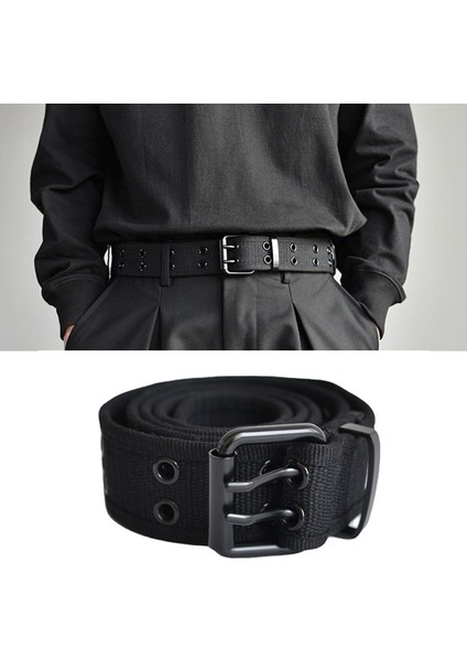 Erkekler Naylon Pin Tokalı Kemer Çift Sıralı Dokuma Bel Bantları Kadın Moda Kanvas Açık Kemerler Kot Elastik Naylon Taktik Kemer (Yurt Dışından) modelleri
