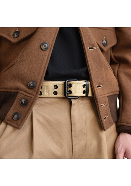 Erkekler Naylon Pin Tokalı Kemer Çift Sıralı Dokuma Bel Bantları Kadın Moda Kanvas Açık Kemerler Kot Elastik Naylon Taktik Kemer (Yurt Dışından) fırsatları