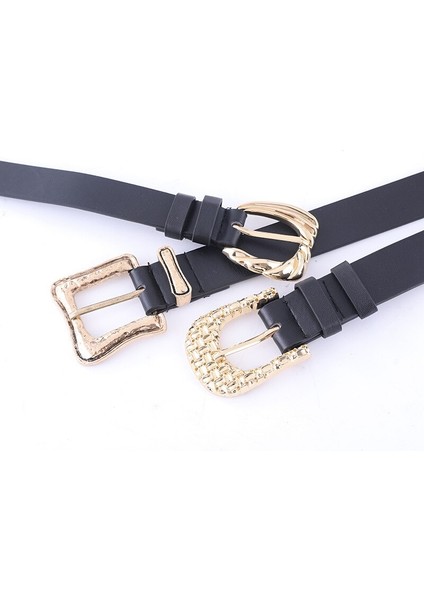 Nieuwe Retro Carve Gouden Gesp Riem Vrouwen Modu Pu Zwarte Lichtmetalen Riemen Vrouwelijke Jurk Jeans Marka Tasarım Tailleband 2022 (Yurt Dışından) fırsatları