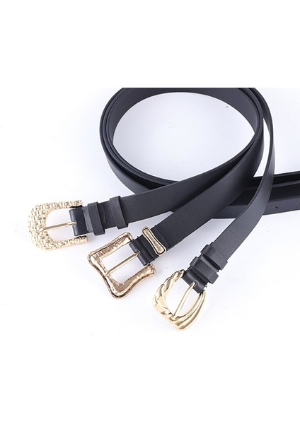 Nieuwe Retro Carve Gouden Gesp Riem Vrouwen Modu Pu Zwarte Lichtmetalen Riemen Vrouwelijke Jurk Jeans Marka Tasarım Tailleband 2022 (Yurt Dışından) indirimleri