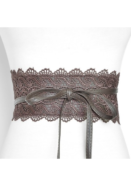 Kadın Moda Dantel Deri Geniş Elastik Bel Kemeri Yay Düğüm Toka Geniş Kemer Cinch Askı Kemer Kemerler Elbise Aksesuarı Kırmızı (Yurt Dışından) fiyatları