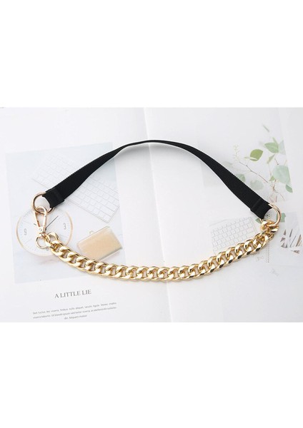 Vrouwen Elastische Riem Luxe Goud Zilver Dunne Ketting Riemen Retro Metal Taille Band Hoge Kwaliteit Stretch Dames Jas Jurk Tailleband (Yurt Dışından)