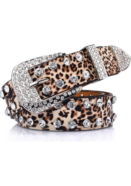 Batı Cowgirl Kovboy Bling Bling Rhinestones Kemer Kaliteli Çivili Kemer Kadın Erkek Moda Cinto De Strass Ceinture Femme (Yurt Dışından)