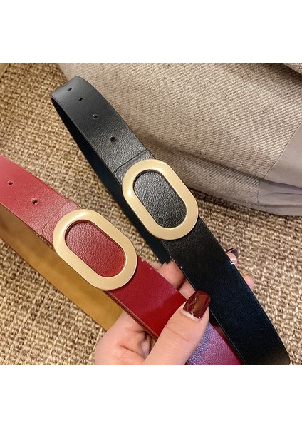Kadınlar Için Tasarımcı Kemerler Yüksek Kalite Lüks Marka Bayanlar Öğrenciler Pantolon Siyah Kuşak Bel Kuşağı Kemer Ceinture (Yurt Dışından) modelleri