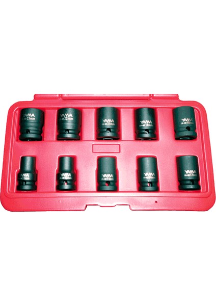 1/2" 10 Parça Cr-Mo Altı Köşe Lokma Seti