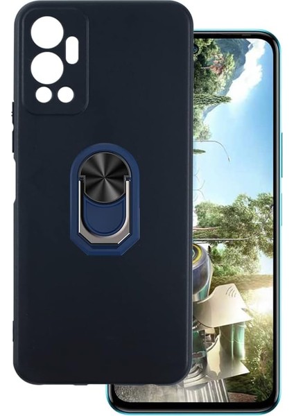 Infinix Hot 12 Kılıf Kamera Korumalı Tpu Yüzüklü Silikon
