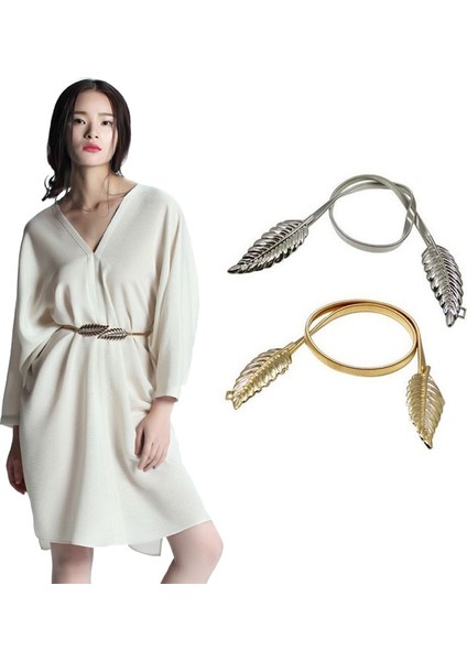 Elastik Kadın Kemerler Altın Gümüş Zincir Bel Kemerleri Metal Plaka Kadın Elbise Kemerleri Bayanlar Ince Streç Kemer Ceinture Femme (Yurt Dışından) fiyatları