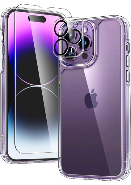 Apple iPhone Uyumlu 14 Pro Max Kılıf Arclyc Coss Tpu Kapak + Nano Ekran Koruyucu + Kamera Koruyucu